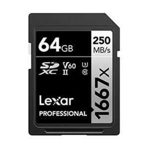 Lexar 雷克沙 Professional 1667x SDXC UHS - II 64G記憶卡 SILVER 系列