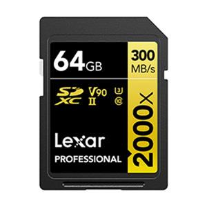 Lexar 雷克沙 Professional 2000x SDXC UHS - II 64G記憶卡 GOLD 系列