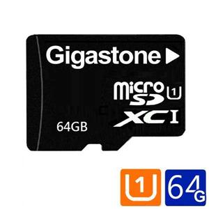 Gigastone microSDXC UHS - I U1 64G記憶卡(附轉卡)