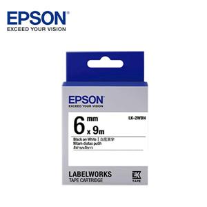 EPSON LK - 2WBN C53S652401標籤帶(一般6mm )白黑