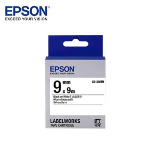 EPSON LK - 3WBN C53S653401標籤帶(一般9mm )白黑