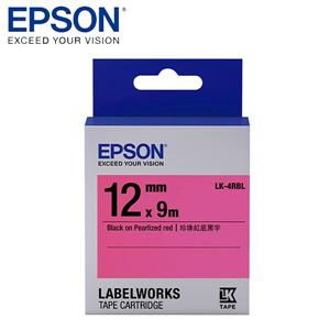 EPSON LK - 4RBL C53S654418標籤帶(珍珠12mm )紅黑