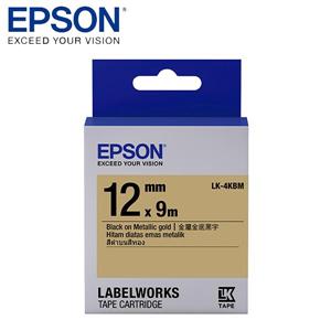 EPSON LK - 4KBM C53S654422標籤帶(金銀12mm )金黑
