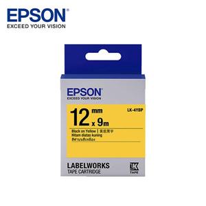 EPSON LK - 4YBP C53S654404標籤帶(粉彩12mm )黃黑