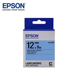 EPSON LK - 4LBP C53S654406標籤帶(粉彩12mm )藍黑