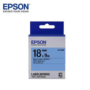 EPSON LK - 5LBP C53S655406標籤帶(粉彩18mm )藍黑