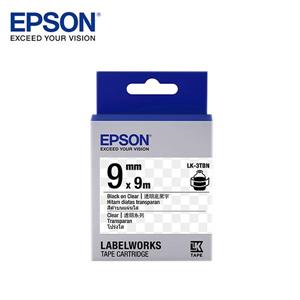 EPSON LK - 3TBN C53S653408標籤帶(透明9mm )透明黑