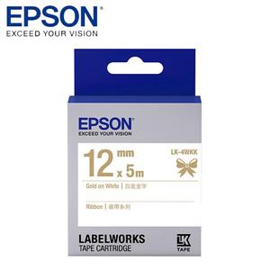 EPSON LK - 4WKK C53S654440標籤帶(緞帶12mm )白金