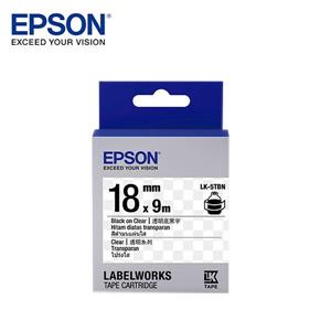 EPSON LK - 5TBN C53S655408標籤帶(透明18mm )透明黑