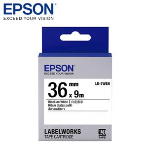 EPSON LK - 7WBN C53S657401標籤帶(一般36mm )白黑