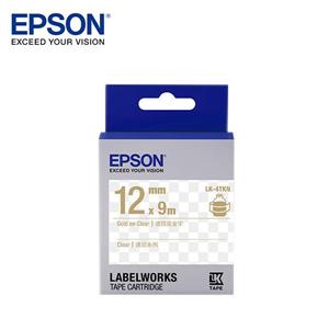 EPSON LK - 4TKN C53S654409標籤帶(透明12mm )透明金