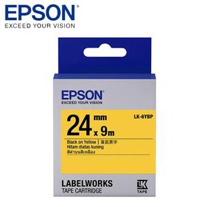 EPSON LK - 6YBP C53S656404標籤帶(粉彩24mm )黃黑