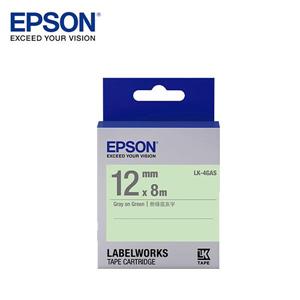 EPSON LK - 4GAS C53S654423標籤帶(淡彩12mm )綠灰