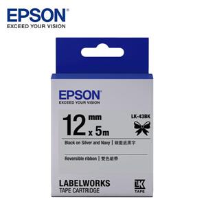 EPSON LK - 43BK C53S654460雙色緞帶標籤帶