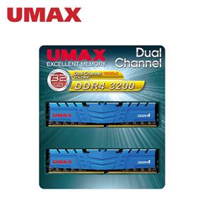 UMAX D4 3200 / 32G (16G * 2)雙通道RAM(含散熱片)