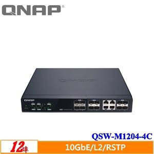 QNAP QSW - M1204 - 4C 12埠10GbE L2 Web管理型交換器