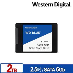 WD 藍標 2TB 2 . 5吋SATA SSD