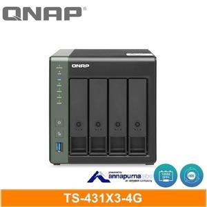 QNAP TS - 431X3 - 4G 網路儲存伺服器
