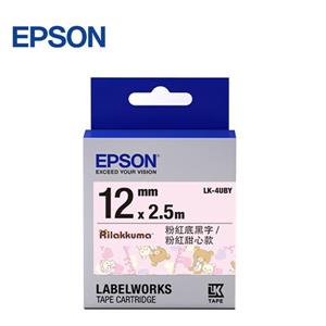 EPSON LK - 4UBY C53S654483 粉紅甜心款標籤帶