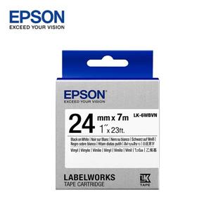 EPSON LK - 6WBVN C53S656417標籤帶(耐久24mm)白黑