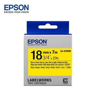 EPSON LK - 5YBVN C53S655424標籤帶(耐久18mm)黃黑
