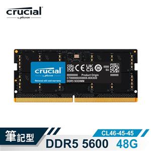 Micron Crucial NB - DDR5 5600 / 48G 筆記型RAM 內建PMIC電源管理晶片原生顆粒