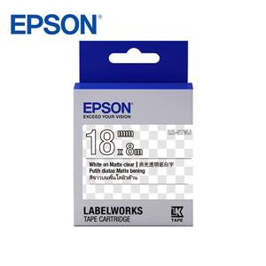 EPSON LK - 5TWJ C53S655426標籤帶(消光霧面18mm)透明白