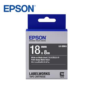 EPSON LK - 5BWJ C53S655431標籤帶(消光霧面18mm)黑白