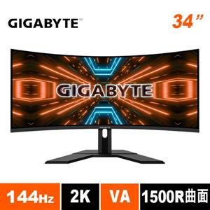 技嘉GIGABYTE G34WQC A 34型 144Hz HDR400曲面電競螢幕