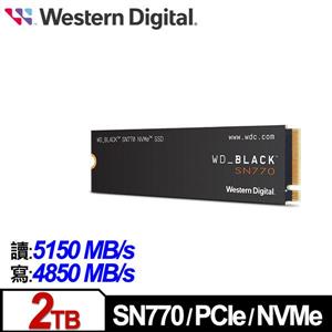 WD 黑標 SN770 2TB NVMe M . 2 PCIe SSD