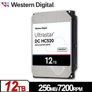 WD Ultrastar DC HC520 12TB 3 . 5吋企業級硬碟(0F30146)