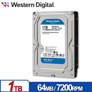 WD10EZEX 藍標 1TB 3 . 5吋SATA硬碟/ 3y