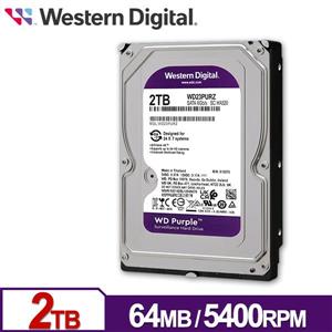 WD23PURZ 紫標 2TB 3 . 5吋監控系統硬碟