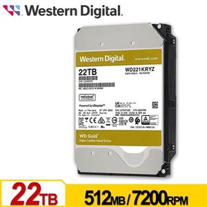 WD221KRYZ 金標 22TB 3 . 5吋企業級硬碟