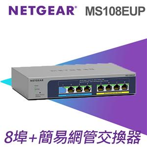 NETGEAR MS108EUP 8埠PoE ++簡易網管交換器